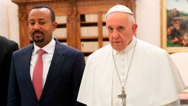 Le pape François et le Premier ministre éthiopien Abiy Ahmed